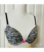 Victoria’s Secret Push Up Bra 32D White Black Underwire Padded Convertib... - $24.53 CAD