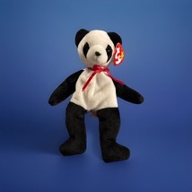 Ty Beanie Babies Panda Bear In Collector&#39;s Case (Case Is Damaged See Pho... - $12.99