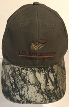 U.S. Smokeless Tobacco Company Mossy Oak Camo Baseball Adjustable Hat ba2 - £10.25 GBP