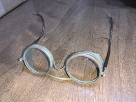VTG Antique Wire Rim Mesh Safety Glasses Goggles Steam Punk Clear - £18.61 GBP