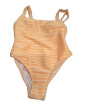 Xhilaration Swimsuit Orange &amp; White Stripe One Piece XS - $17.06