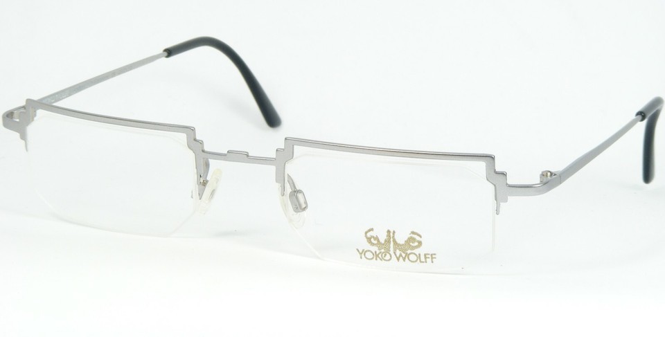 YOKO WOLFF Arts+Crafts 4 col.04 SILVER EYEGLASSES GLASSES FRAME 48-20-135mm - $87.59