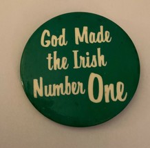 God Made The Irish Number One Button Pin - £11.79 GBP