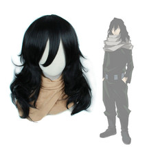 My Hero Academia Shouta Aizawa Eraser Head Black Long Wavy Curly Cosplay Wig - £21.57 GBP