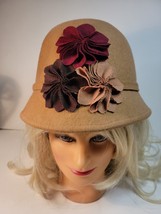 Brown VTG Style Bucket Felt Hat - £35.38 GBP