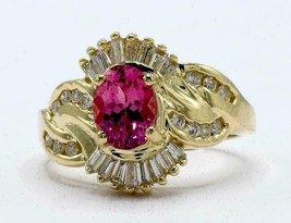 2Ct Oval Cut Simulated Red Ruby 14k Yellow Gold Plated Engagement Solitaire Ring - £105.25 GBP