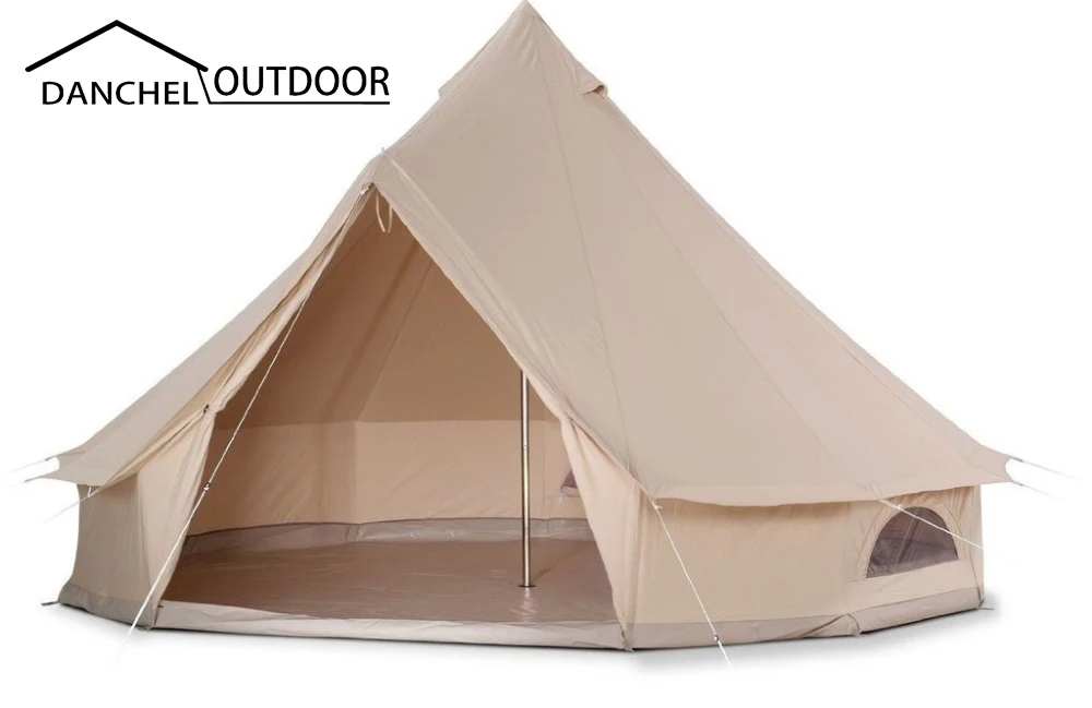 DANCHEL 3 Meter Cotton Canvas Bell Tent Outdoor All Season Sun Shade  Camping - £645.09 GBP