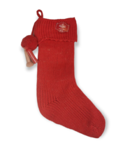 Holiday Time Red Lurex Knit 21 in Christmas Stocking with Tassels (New) - £6.81 GBP
