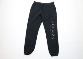 True Religion Mens Size Small Faded Spell Out Cuffed Sweatpants Joggers Black - £38.79 GBP