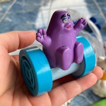 2001 Mcdonald&#39;s Happy Meal Grimace Roll Wheels Collectible Toy Figures - £9.10 GBP