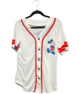 disney patriotic mickey mouse button down baseball jersey shirt size L (... - $19.92