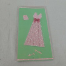 Paper Magic Group Blank Greeting Note Card Pink Dress Shoes Purse Bag En... - £3.19 GBP