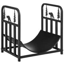 Firewood Rack with Tools - Indoor/Outdoor 1-Tier Holder for Fireplace &amp; Pit - $75.99