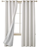 Deconovo White Blackout Curtains With 3 Pass 2 Panels, 52 X 84-Inch Energy - £41.65 GBP