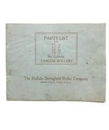 Vintage 1920s Buffalo Springfield Tandem Vapore Roller Parti List Catalogo - £53.18 GBP