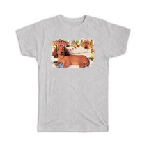 Dachshund Music Thinking of You : Gift T-Shirt Valentines Day Dog Pet Funny Cute - £14.17 GBP