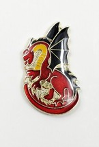 Ruby Red Dragon Fire Breathing Lapel Pin Hat Tac Backpack Flair - $4.87