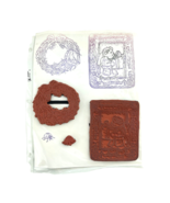 Rubber Stamp Unmounted Lot of 6 Wreath Bear Ladybug Jalopy Car Clown Girl - £9.86 GBP