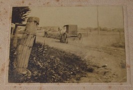 c1880 Antique Racing Horse &amp; Sulky Farm Road Buggy Carriage Photo - £7.90 GBP