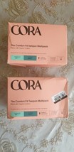 CORA The Comfort Fit Tampon 2-Pack 32 Each Total 64 Regular &amp; Super Abso... - $22.43