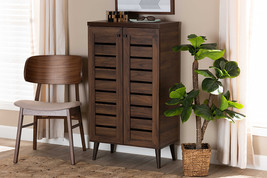 Naya Walnut Brown 2-Door Shoe Storage Cabinet - $3,022.13 MXN
