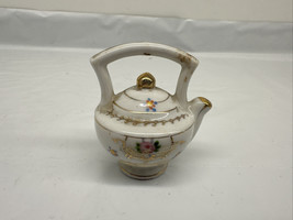 Vintage Teapot Salt Pepper Shaker Hand Painted Floral Occupied Japan  Te... - $8.86