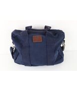 Vtg 90s Lands End Distressed Heavy Canvas Handled Briefcase Messenger Ba... - $1,094.83 MXN