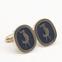 Vintage Mens Anson Gold Tone Rooster Mid Century Cufflink Set - £34.48 GBP