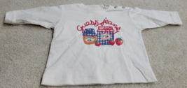 Rare 90s VTG Baby GUESS JEANS JAM USA White Long Sleeve T Shirt Size 12 ... - $11.30
