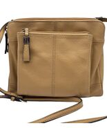 Tignanello Crossbody Bag Functionista Camel Pebbled Leather Convertible ... - $29.41