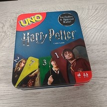 Harry Potter UNO Card Game Tin 112 Cards Pre-owned Complete Mattel - £9.03 GBP