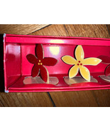 Pier One 1 Flower Floral Place Card Holders Holiday Table Set of 4 New I... - £10.21 GBP