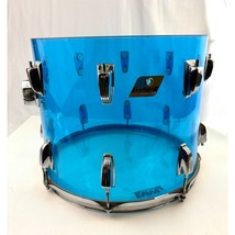 VTG 1970s Ludwig Vistalite 12&quot;x15&quot; Concert Tom Acrylic Clear Blue - $224.99