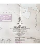 1976 Nautical Ship Map Texel To Helgoland North Sea 48&quot;x28&quot; Sailing Vint... - $139.42 CAD