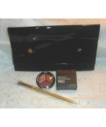 3 pc Lot ~ Modelco Metallic Eyeshadow Mykonos+Moda Triad Eye Brush+Makeu... - £9.51 GBP
