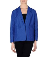 T by Alexader Wang Womens Blue Viper One Button Suit Jacket Blazer Coat 2 - £37.22 GBP