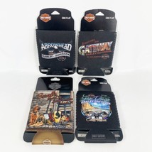 Harley Davidson Motorcycle Beer Can Koozie Lot Of 4 Arrowhead Nashville - £15.41 GBP