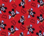 Disney Fleece Red Mickey Mouse Stars Fleece Fabric Print by the Yard A33... - $10.97