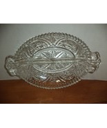 VTG Stars &amp; Bars Divided Relish Dish Handle Serving Tray Clear Anchor Ho... - $20.00