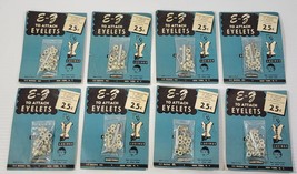 Vintage Lot of 8 EZ Eyelets and Prongs for Belts, Lacings, Drawstrings - £11.72 GBP