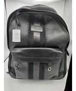 Coach Men&#39;s QB/Black Mixed Buffalo-Embossed Leather Campus Backpack - £348.31 GBP