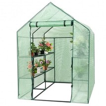 8 shelves Mini Walk In Greenhouse Outdoor Gardening Plant Green House - $148.27