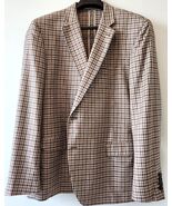 MIRTO Size 50 Plaid Brown Wool Vitale Barberis 2-vent Coat Blazer Sport ... - $54.45