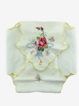 Bread Basket Liner Doily Embroidered Pink Rose Hot Roll Cotton Cozie - $327.57 MXN Bread Basket Liner Doily Embroidered Pink Rose Hot Roll Cotton Cozie - $327.57 MXN