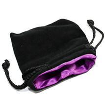 Koplow Small Velvet Dice Bag (Black) - w/ PurpleLining - £15.82 GBP