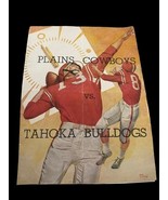 Plains Cowboys Tahoka Bulldogs Football Program Texas 1960s Vtg Joe Litt... - $41.41 CAD