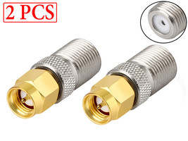 2 Pack Sma Male Plug To F-Type Female Jack Rf Coax Adapter Converter Con... - £11.71 GBP