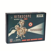 Robotime Vitascope Mechanical Wood Kit | Assemble a Wooden Vintage Movie Project - £21.01 GBP