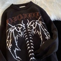 Retro Fairy Grunge Aesthetic Sweater Women Goth  Harajuku Tops Y2k Dark Alternat - $108.27