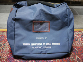 Vintage 70s Virginia Dept of Social Services Large Document Courier Bag Case - £39.14 GBP
